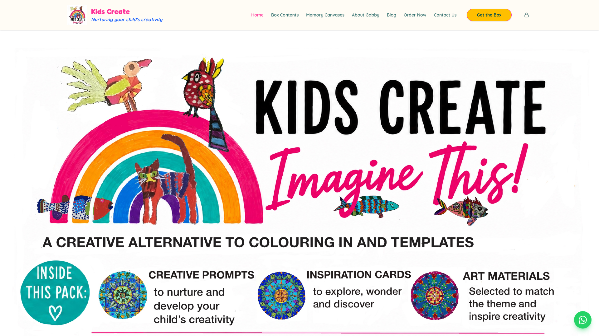 Kids Create website